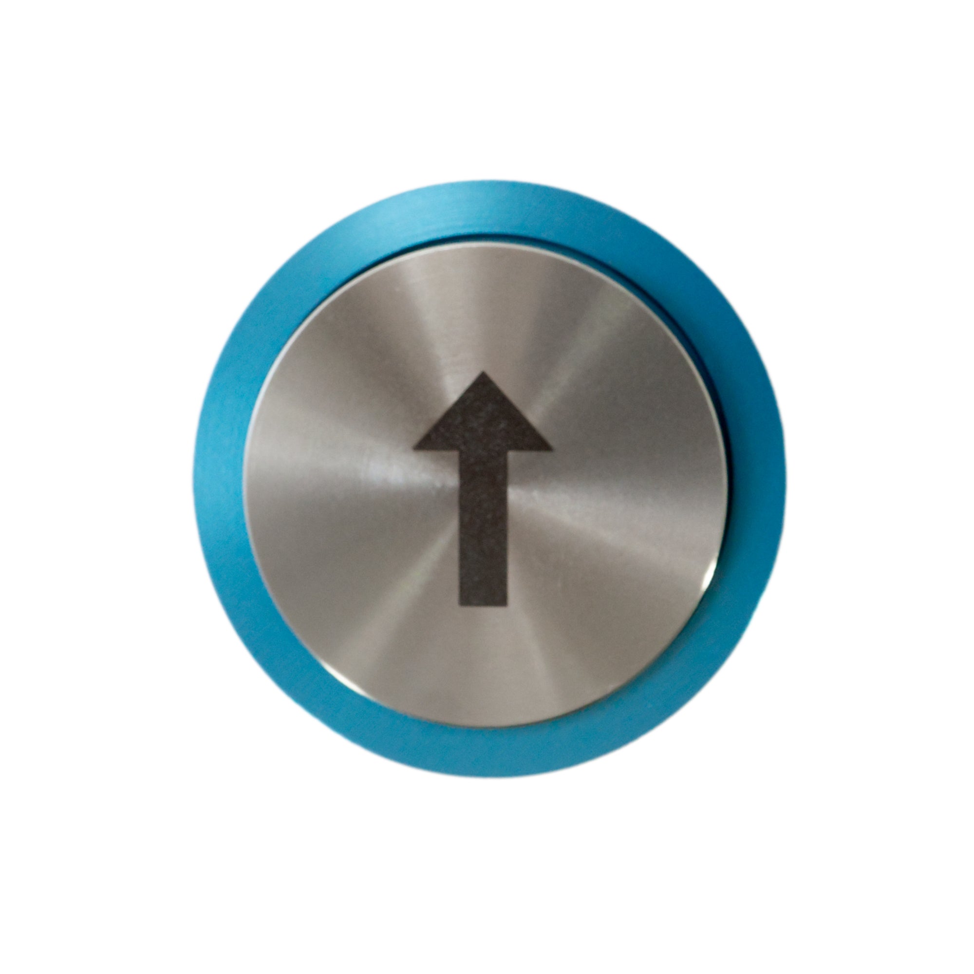 Snap - in Taster Piezo, blau, mit Pfeil - shop.htgroup