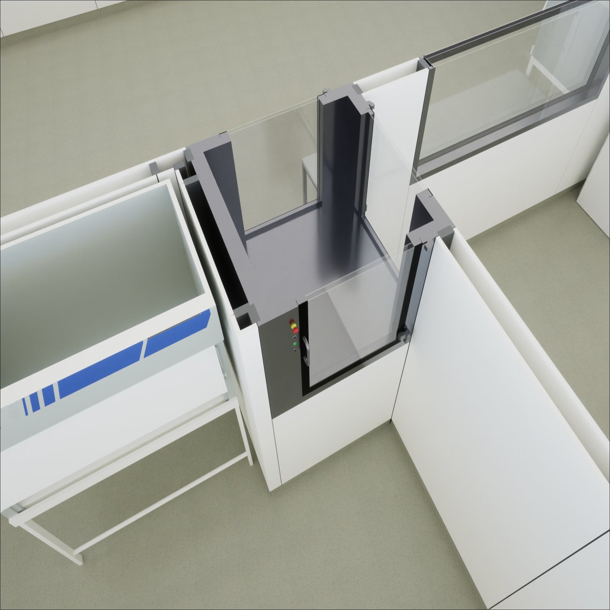 Teilaktive Materialeckschleuse mit drei Türen - HT Group Onlineshop