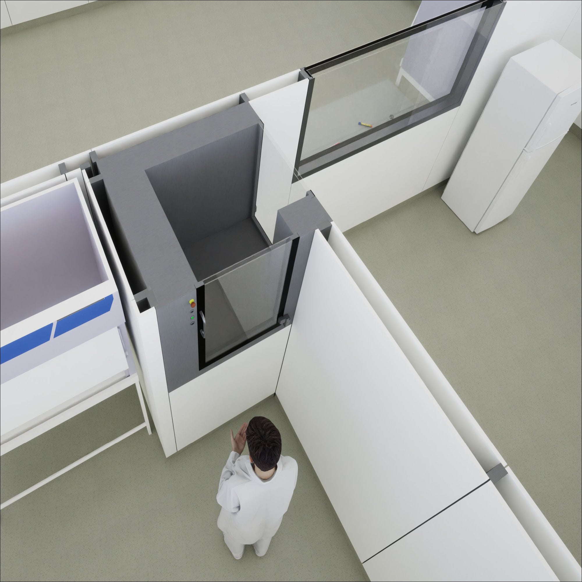 Teilaktive Materialeckschleuse mit zwei Türen - HT Group Onlineshop